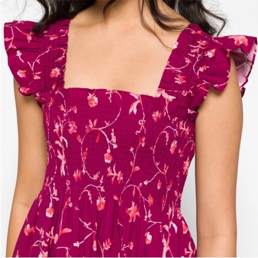 Hill House Nap Dress in Burgundy Floral